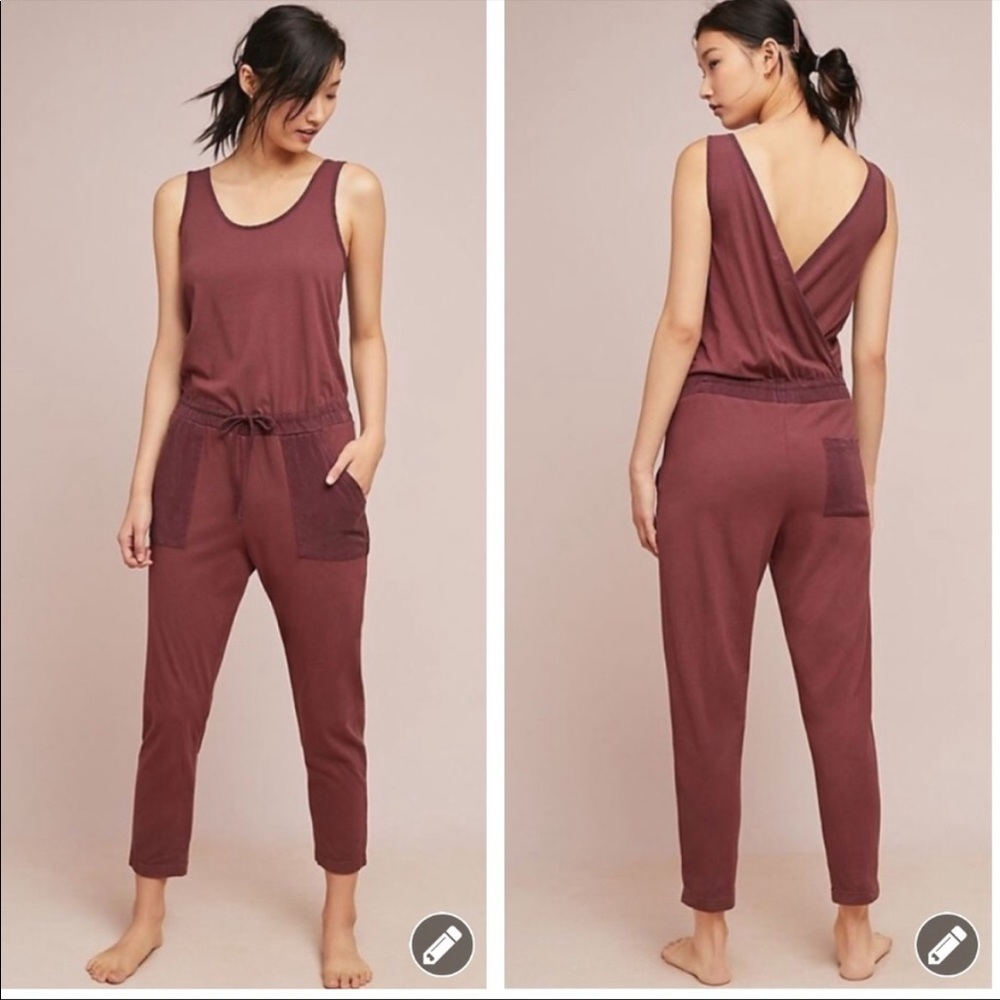 Anthropologie T.La Gemistus Cross-back Jumpsuit